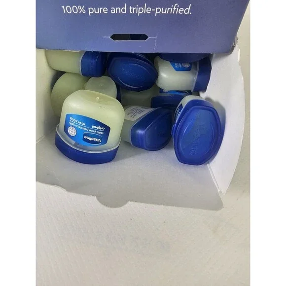 20 Pack Vaseline 100% Pure Petroleum Jelly Original Skin Protectant, 0.25 OZ - Picture 4 of 9